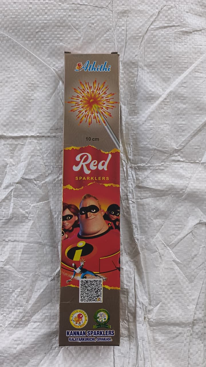 10 CM RED SPARKLERS
